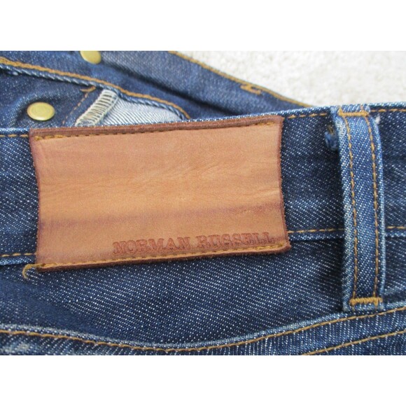 Norman Russell Jeans Mens 32 Blue Selvedge Denim Slim Fit The Cookie USA 32x35 * - Picture 13 of 16